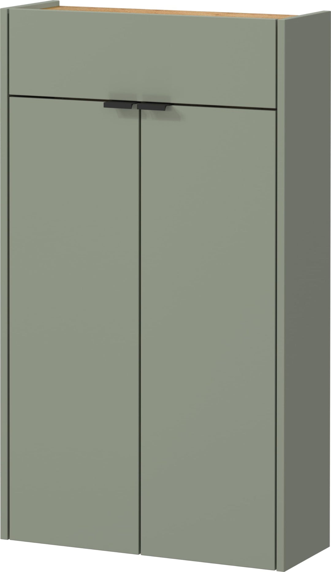 Germania Hängender Schuhschrank 1397-629 GW-Ameca, in Taupegrün/Eiche, geringe Tiefe, optimal für sc