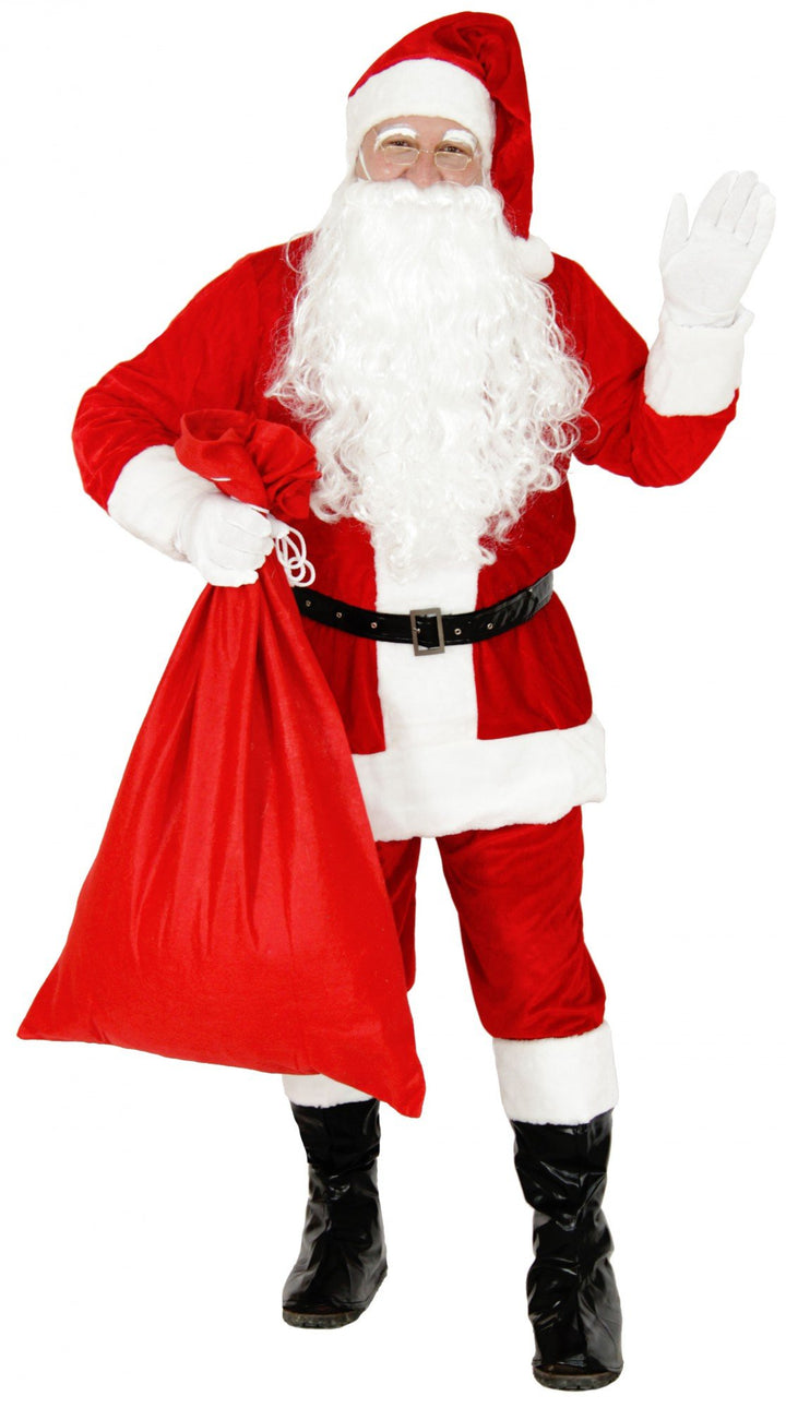 Foxxeo Premium Weihnachtsmann Kostüm für Herren - Grösse M-XXXXL - 9-teilig, M-L