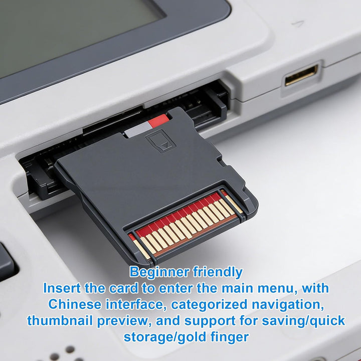 7800 Spiele in 1 Modulkarte, Passend für NDS/3DS/2DS/NDSL, Retro-Spielesammlung, Integrierte GBA-, G