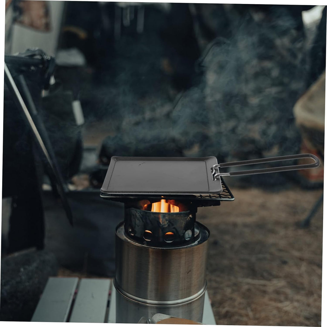 UKCOCO 1 Satz stainless steel inoxlm Grillpfanne für Fleisch Grillplatte mit flachem Boden Wasserkoc