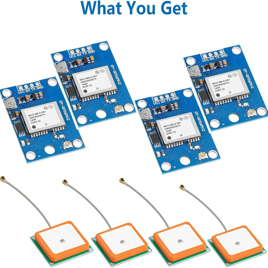 4 Pack GY-NEO6MV2 NEO-6M GPS Modul Flugsteuerungs Modul Platine 3 V-5 V mit Superstarker Keramik Ant