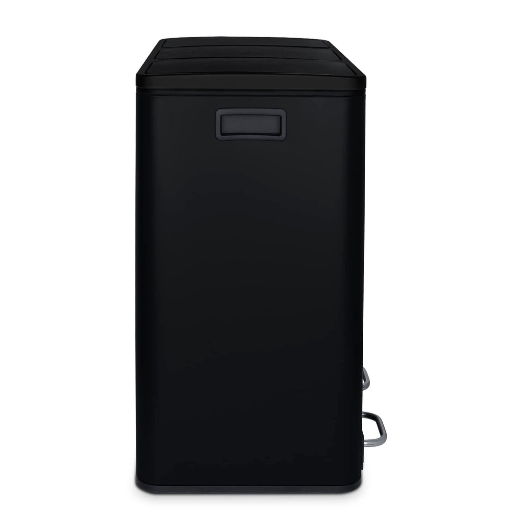 Les Collectors Nr. 988, Mülleimer für Recycling, 3 Behälter, 54 l, 3 x 18 l, Edelstahl, Pedal aus St