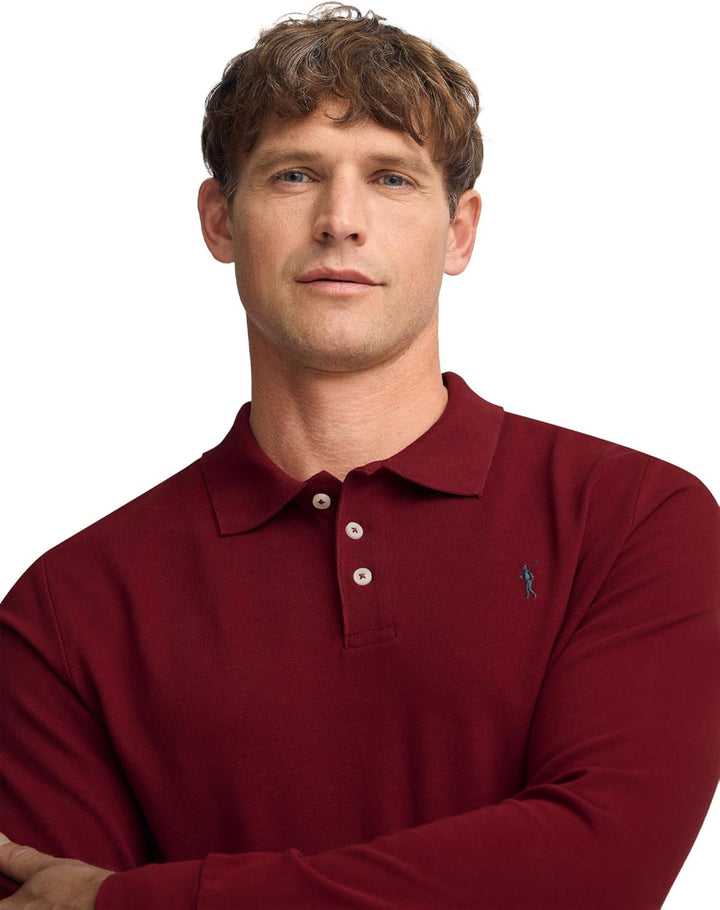 Polo Club Herren Poloshirt Kurzarm Regular Fit Baumwolle Männer Polohemd Longsleeve S Granat, S Gran
