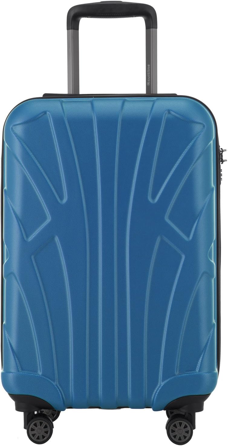suitline Handgepäck Hartschalen-Koffer Koffer Trolley Rollkoffer Reisekoffer, TSA, 55 cm, ca. 34 Lit