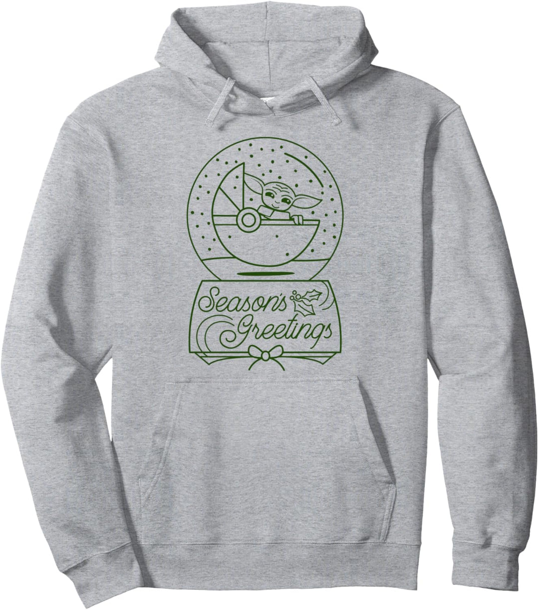 Star Wars Christmas The Child Season's Greetings Snow Globe Pullover Hoodie