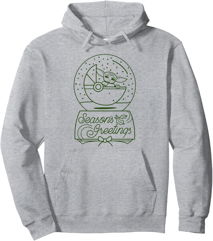 Star Wars Christmas The Child Season's Greetings Snow Globe Pullover Hoodie