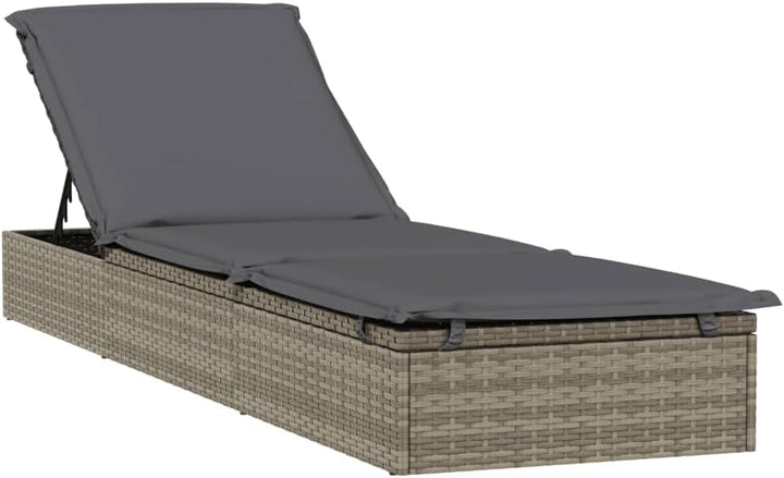 vidaXL Sonnenliege 2 STK., Gartenliege Verstellbare Sitzfläche, Liegestuhl Liege mit Tisch, Relaxlie