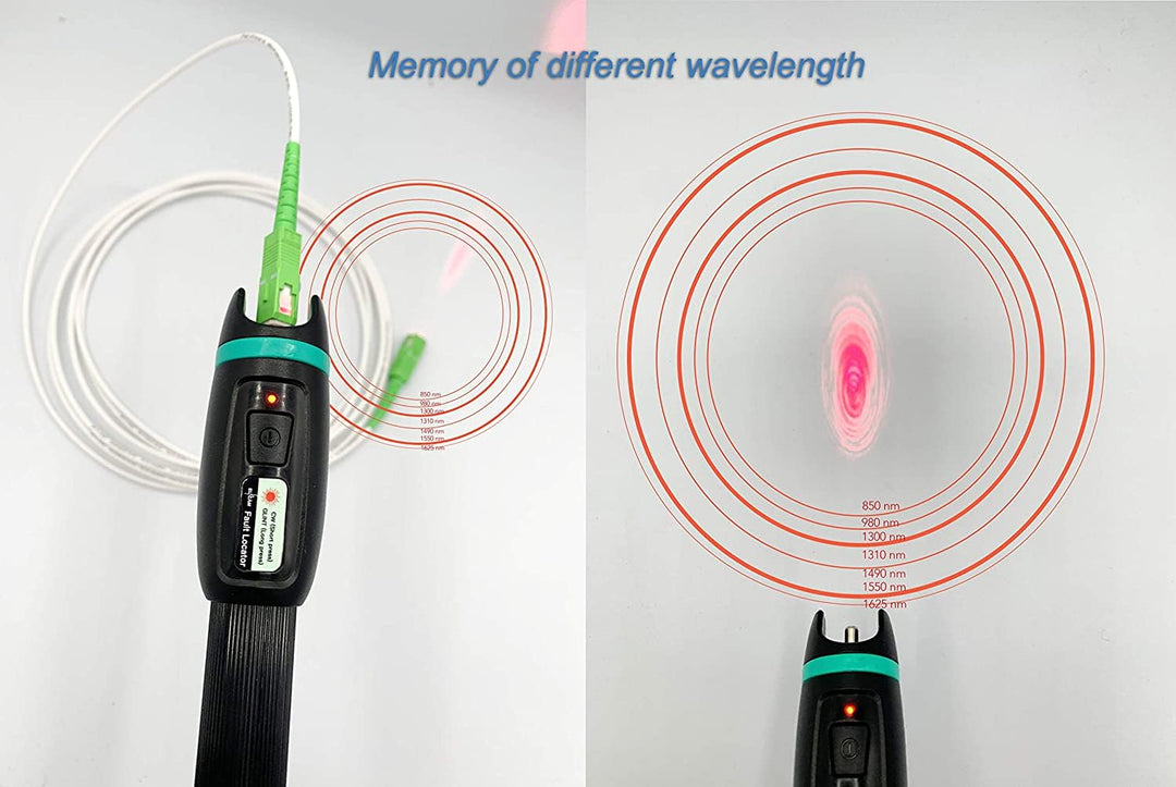 Elfcam® - Glasfaserkabel Tester, 30mW 30KM Visuelle Fehlersuche für LWL LC SC FC ST E2000, Glasfaser