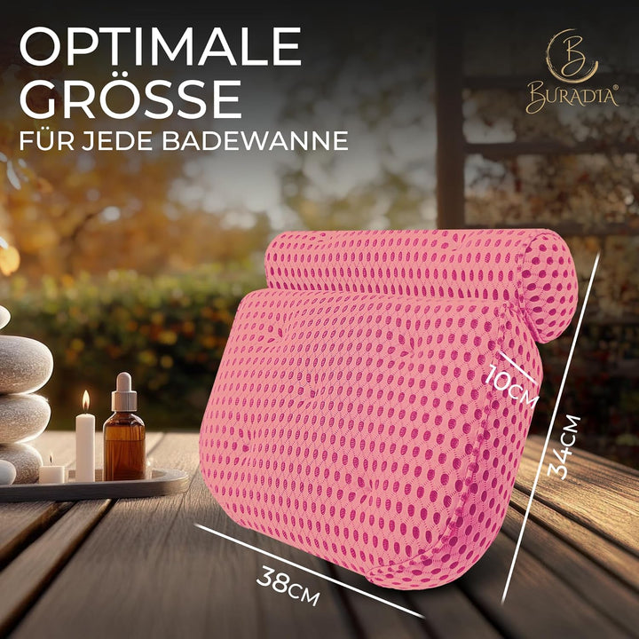 Badewannenkissen inkl. Wäschenetz - Ultimativer Komfort und Entspannung mit neuester Air Mesh Techno