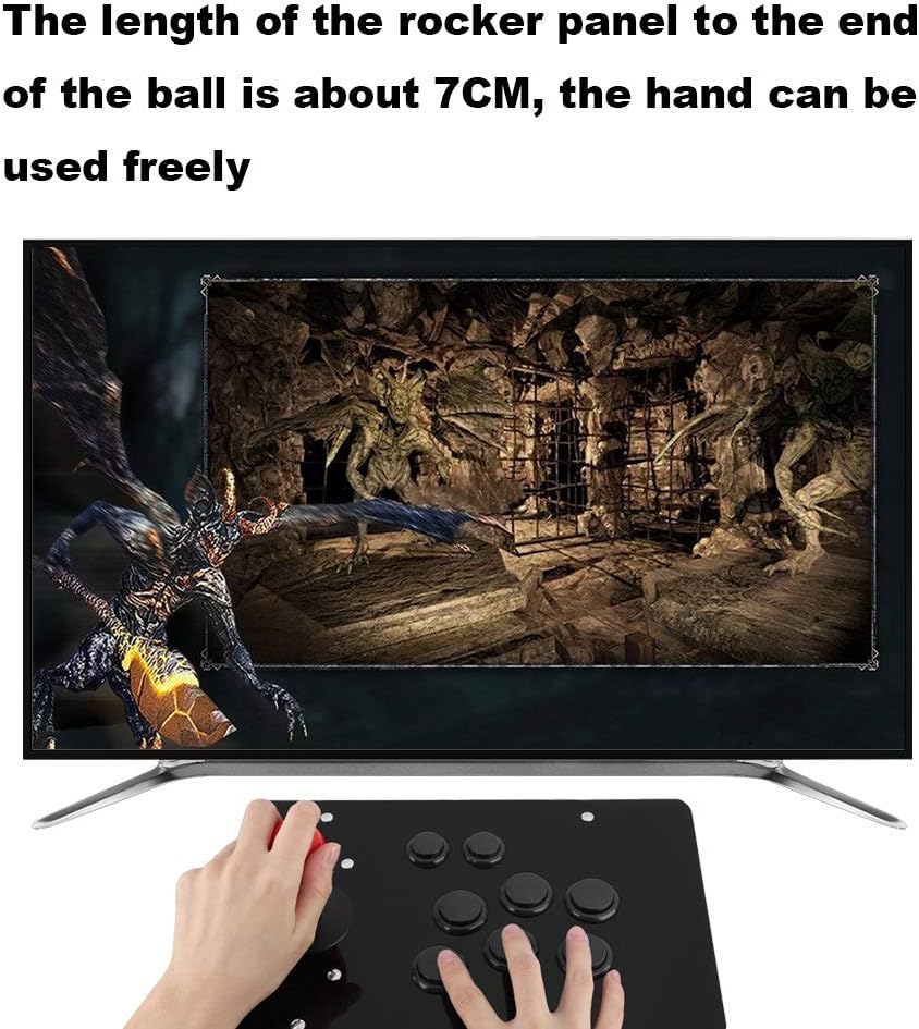 Arcade Fight Stick Joystick,USB Arcade Controller Joystick Konsole,Fighting Stick mit 8 Tasten, Arca