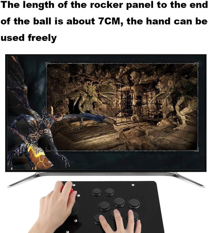 Arcade Fight Stick Joystick,USB Arcade Controller Joystick Konsole,Fighting Stick mit 8 Tasten, Arca