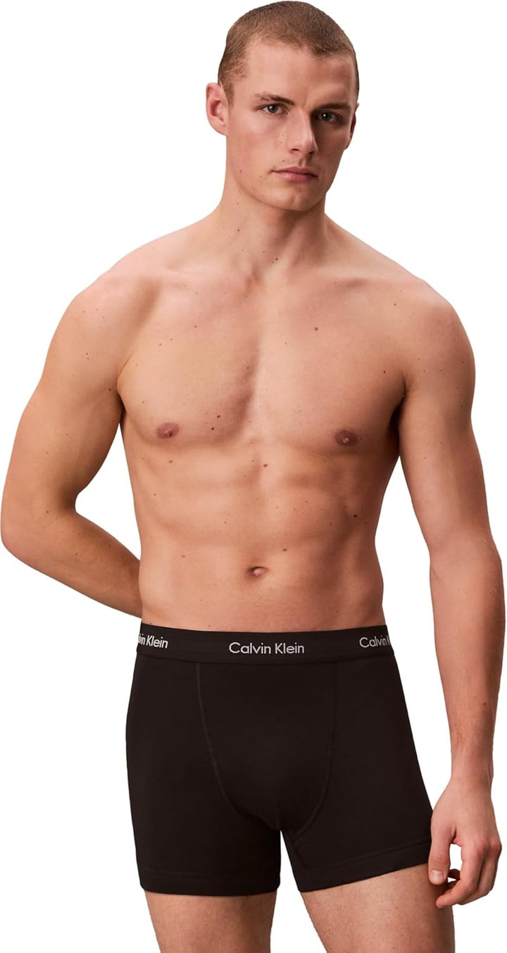 Calvin Klein 2P S/S Crew Neck Kurzarm T-Shirts Herren M Mehrfarbig (Black W. Black Wb Xwb), M Mehrfa