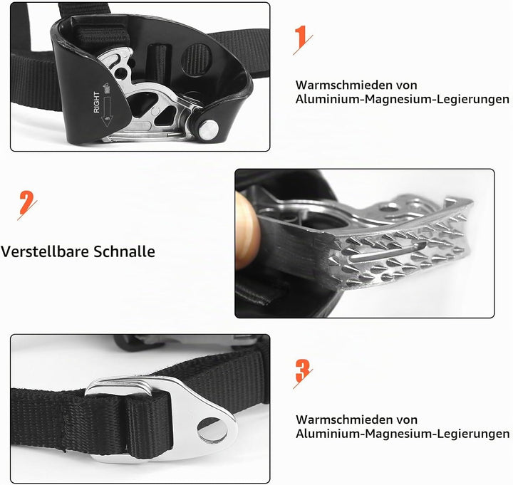 NewDoar Foot Ascender Riser Klettern Baum Baumpfleger Bergsteigen Abseilen Quick Step Ausrüstung Kle