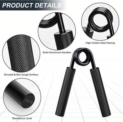 COVVY Griffkraft Trainer Set,50/100/150/200/250LBS Handgriff Trainer,rutschfester Metall unterarmtra