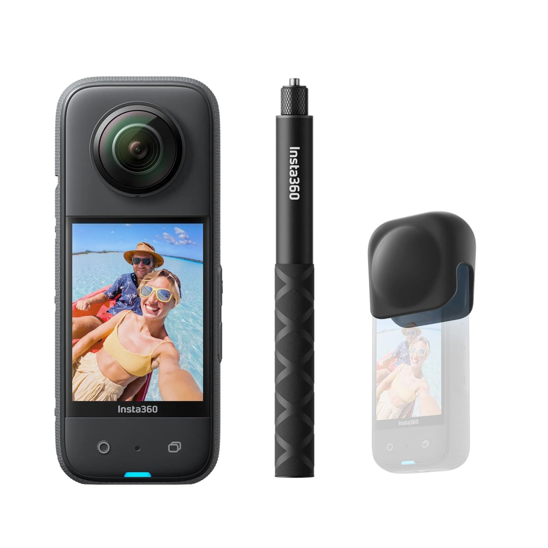 Insta360 X3 Auf Geht's-Bundle - wasserdichte 360°-Actionkamera mit 1/2"-Sensor, 5,7K 360°, 72MP 360°