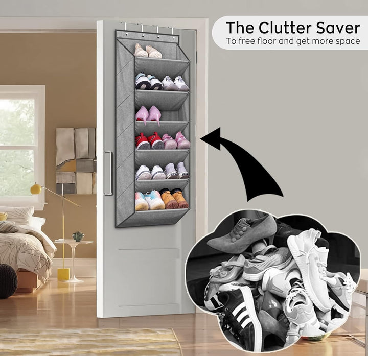 SLEEPING LAMB Schuhregal für Tür mit grosser tiefer Tasche, Schuh-Organizer für Schrank, Wohnheim un