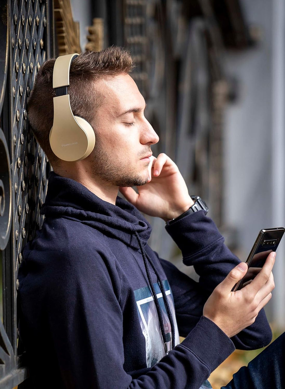 PowerLocus P1 Bluetooth Kopfhörer Kabellos, Wireless 5.0 Bluetooth Kopfhörer Over-Ear, Over Ear Kopf