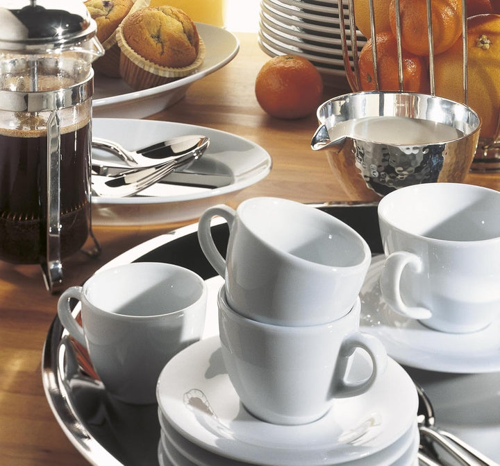 KAHLA Pronto Suppenteller 22 cm | weisser Salatteller aus Porzellan Weiss Pronto, Weiss Pronto