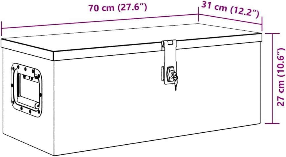 vidaXL Aufbewahrungsbox Aluminiumkoffer Aluminiumbox Lagerbox Lagerkiste Transportkoffer Transportki