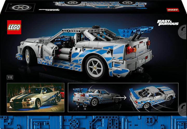 LEGO Technic 2 Fast 2 Furious Nissan Skyline GT-R R34 Automodell-Bauset für Erwachsene - mit Driftfu