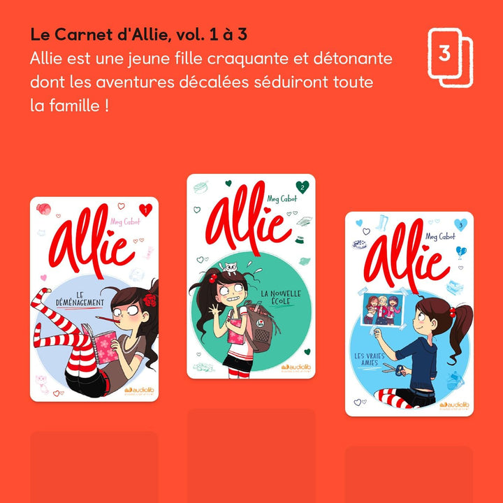 Yoto - Das Notizbuch von Allie Vol. 1 bis 3, Pack mit 3 Hörbüchern für Kinder auf Französisch, zum H