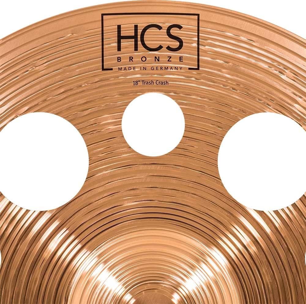 Meinl Cymbals HCS Bronze Trash Crash 18 Zoll (Video) Schlagzeug Becken (45,72cm) B8 Bronze, Traditio