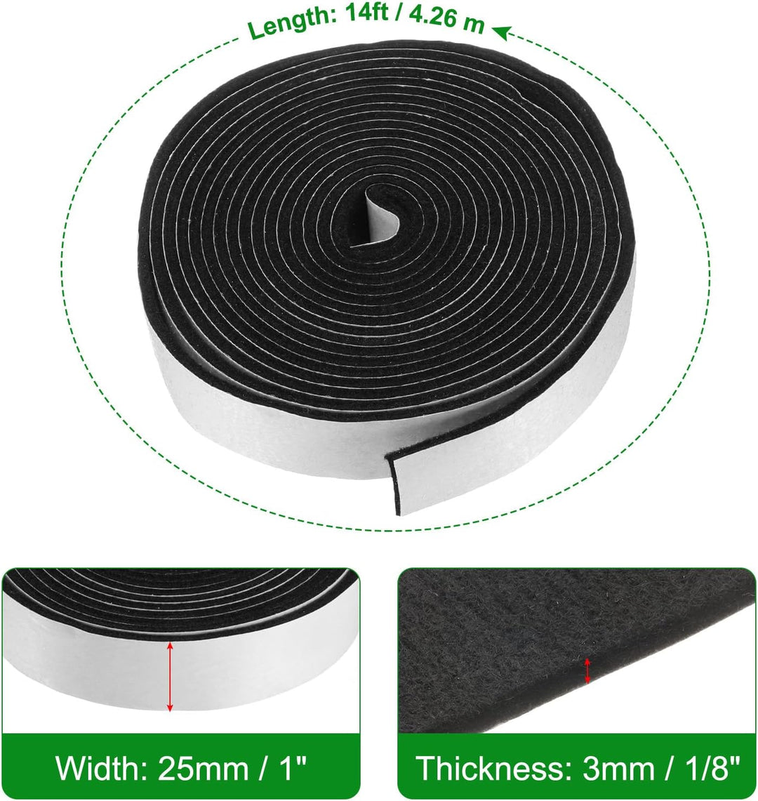 QUARKZMAN Smoker Dichtungsringe 14FT 1" x 1/8" Hochtemperatur-Grilldichtung Ersatz Hochtemperatur-BB