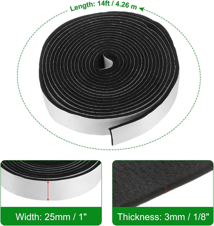QUARKZMAN Smoker Dichtungsringe 14FT 1" x 1/8" Hochtemperatur-Grilldichtung Ersatz Hochtemperatur-BB