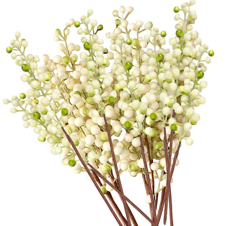 OrgMemory Künstliche Beere, Gefälschte Burgunderbeere, 20 Stück, je 30 cm, Künstliche Beerenstiele f