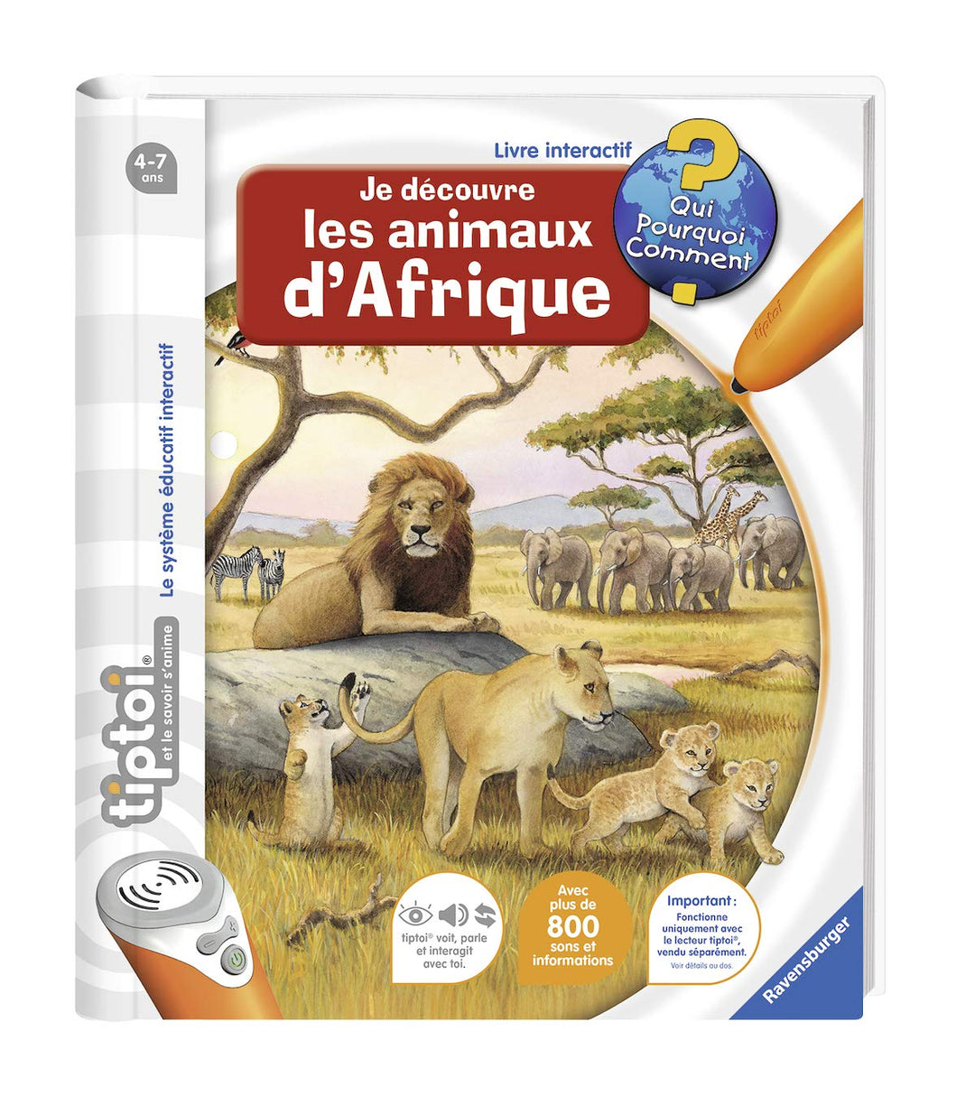 Ravensburger – Tiptoi – Buch (französischsprachige Version) Die Tiere Afrikas, Die Tiere Afrikas