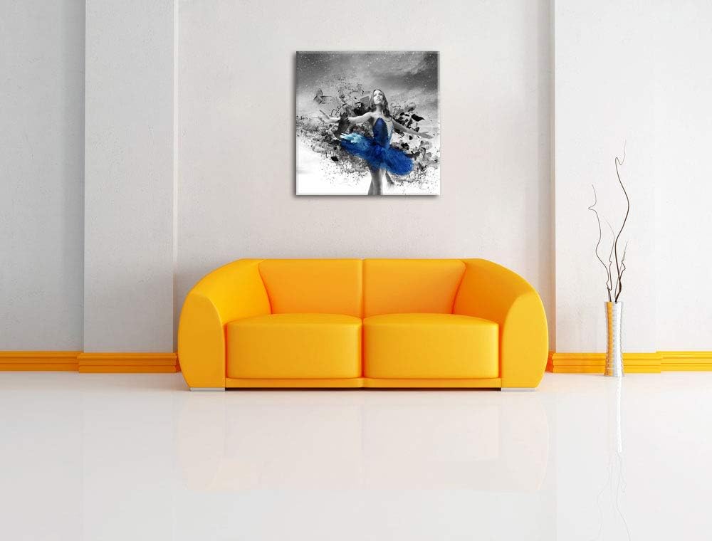 Pixxprint schöne Ballerina als Leinwandbild/Grösse: 70x70 cm/Wandbild/Kunstdruck/fertig bespannt, 70
