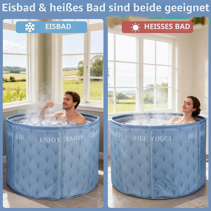 Simcat Tragbare faltbare Badewanne, Eisbadewanne für Kaltwassertherapie, Training, Badezimmer, freis