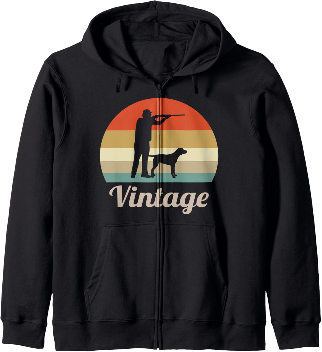 Lustig Jagd Jäger Jagen Jagdhund Förster Vintage Retro Style Kapuzenjacke
