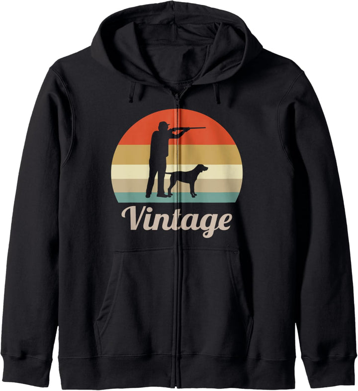 Lustig Jagd Jäger Jagen Jagdhund Förster Vintage Retro Style Kapuzenjacke