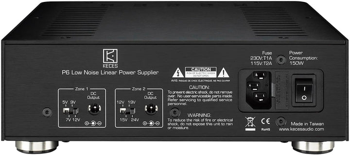 Keces P6 Dual Linear Netzteil, 120 Watt, 2 getrennte Ausgänge 5V/7V/9V/12V + 12V/15V/19V/24V, Überhi