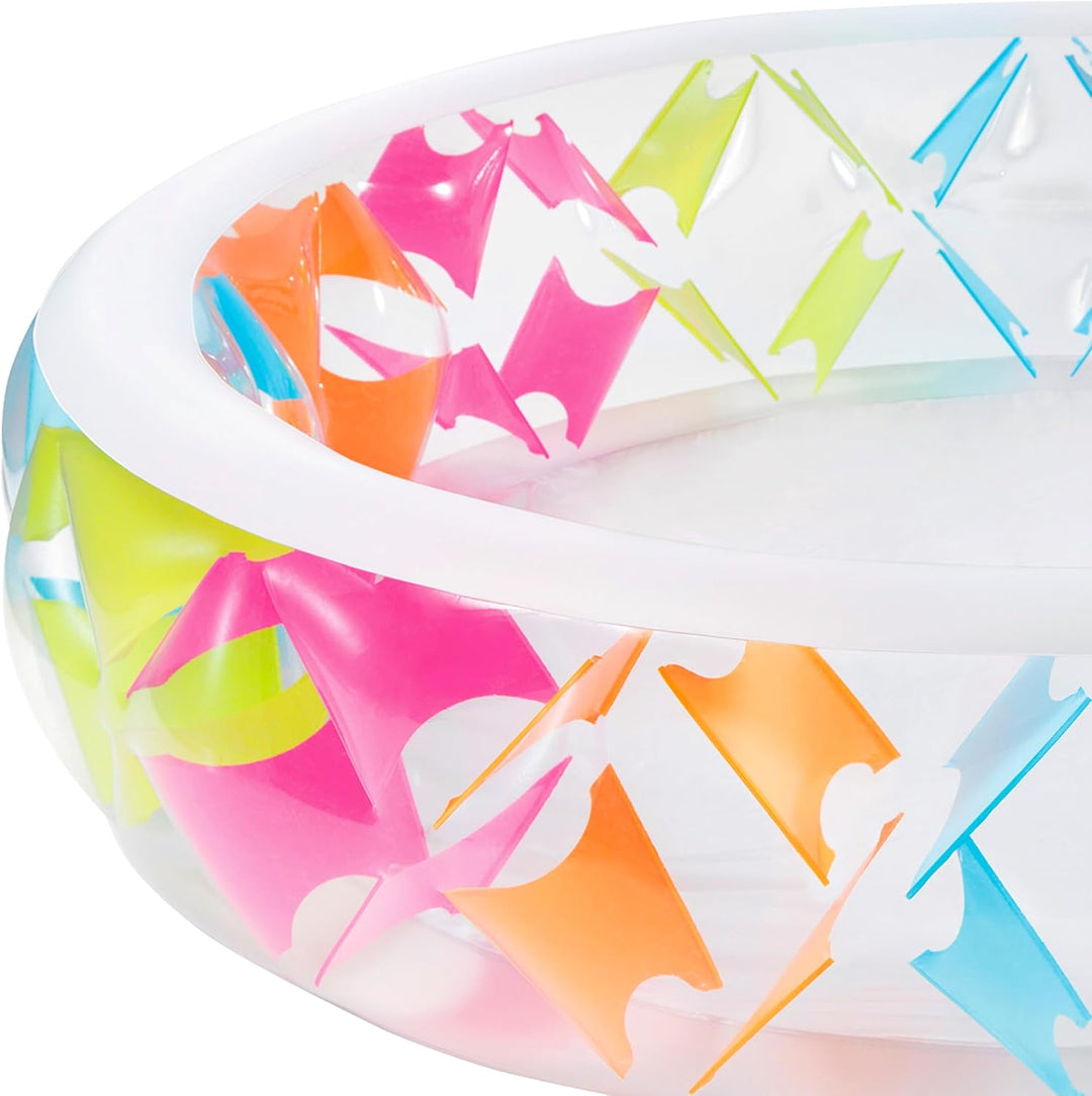 Intex Aufblasbare Pool bunt Pinwheel Pool color 229x152x56 cm Mehrfarbig, Mehrfarbig