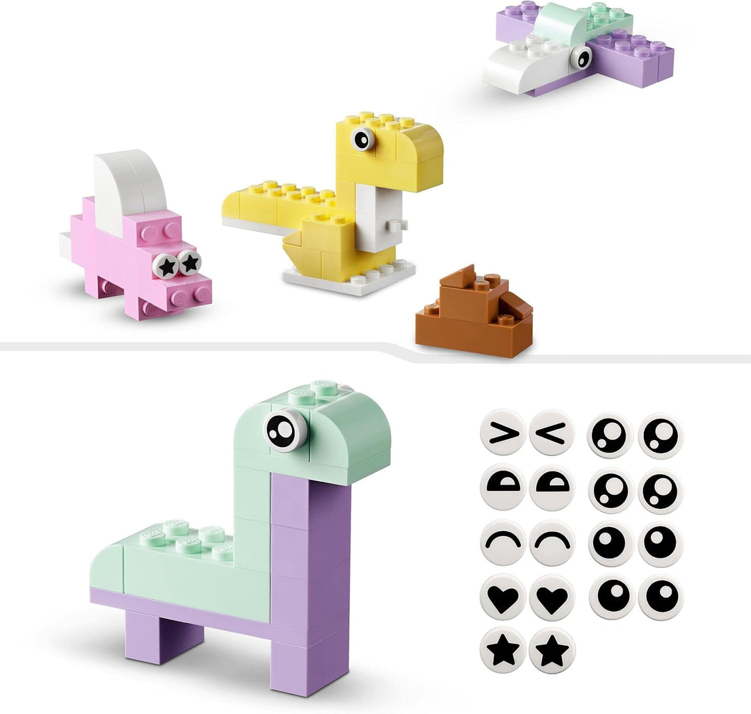 LEGO 11028 Classic Pastell Kreativ-Bauset Bausteine-Box, Konstruktionsspielzeug für Mädchen und Jung