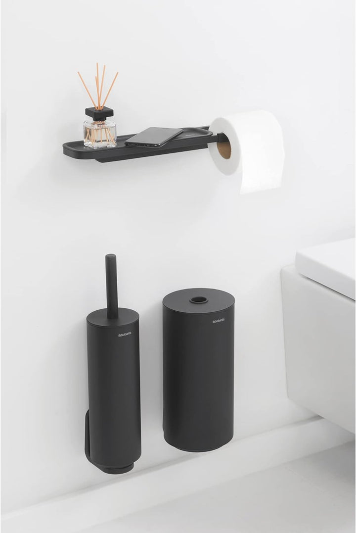 Brabantia - Mindset Toilettenpapierhalter mit Ablage - Für alle Gängigen Rollengrössen - Korrosionsb