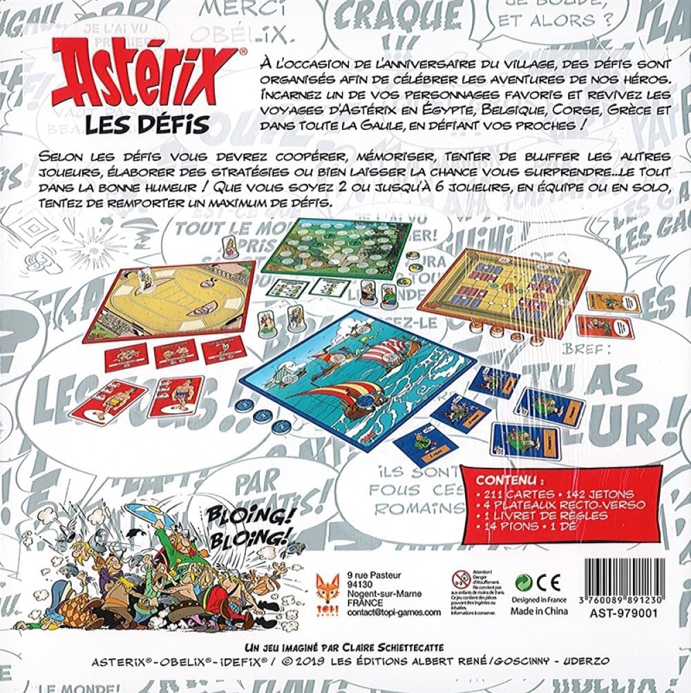 TOPI GAMES AST-979001 Asterix Brettspiele, Mehrfarbig