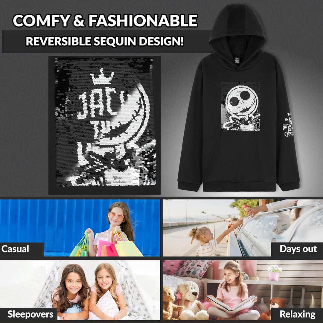 Disney Stitch Pullover Mädchen, Jungen & Teens, Atmungsaktiv Kinder Hoodie Kuschelig mit Wendbarem P
