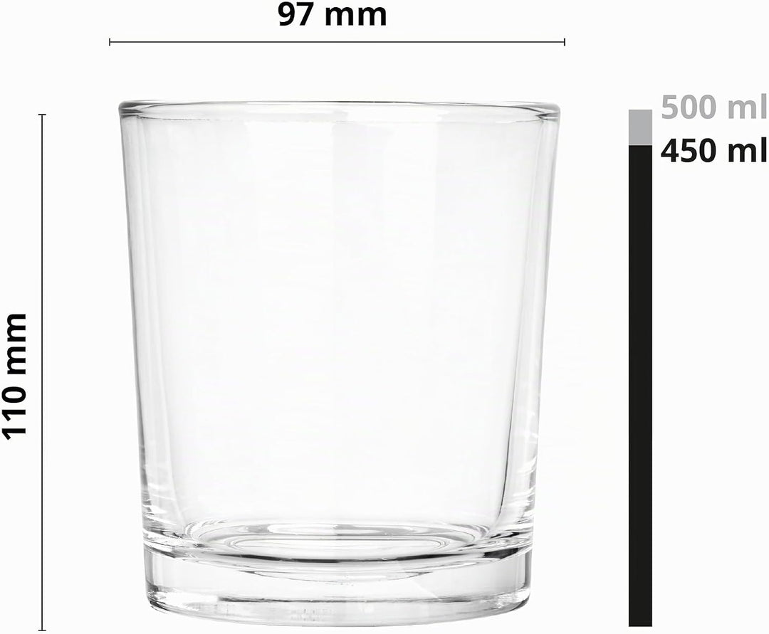 Glasmark KROSNO 1992 Kerzengläser Set 6 Stück Kerzen Gläser zum Kerzenmachen Transparent Leer DIY 50