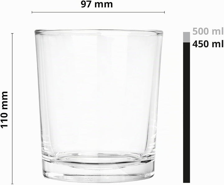 Glasmark KROSNO 1992 Kerzengläser Set 6 Stück Kerzen Gläser zum Kerzenmachen Transparent Leer DIY 50