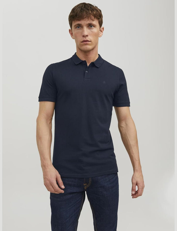JACK & JONES Herren Jjepaulos Polo Ss Noos Polohemd (1er Pack) XS Navy Blazer, XS Navy Blazer