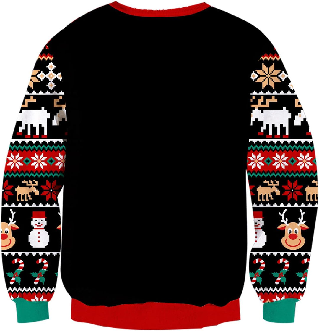 Freshhoodies Unisex Strickpullover Weihnachtspullover Mit LED Leuchten Neuheit Ugly Weihnachtspulli