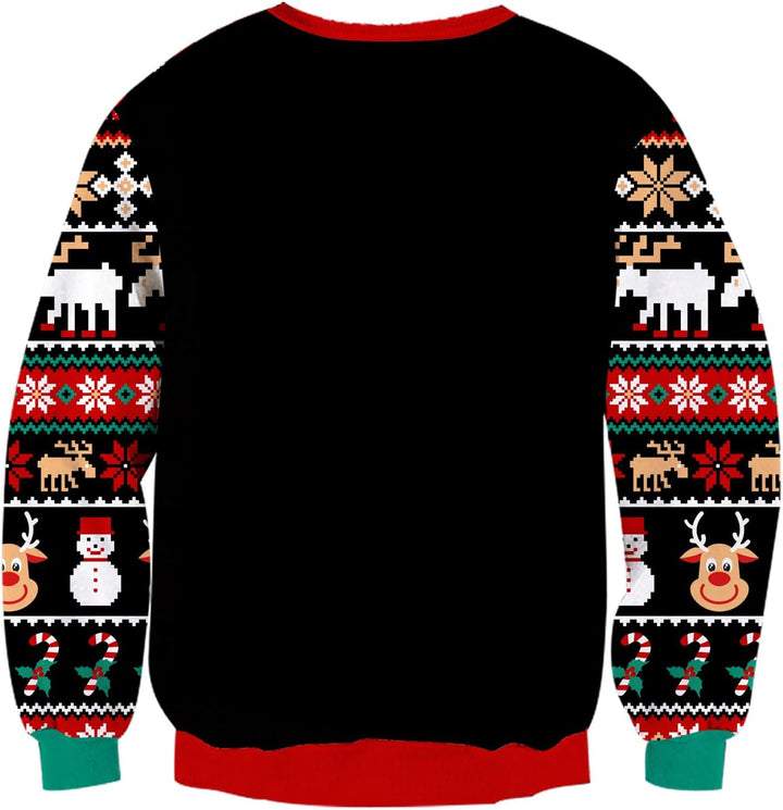 Freshhoodies Unisex Strickpullover Weihnachtspullover Mit LED Leuchten Neuheit Ugly Weihnachtspulli