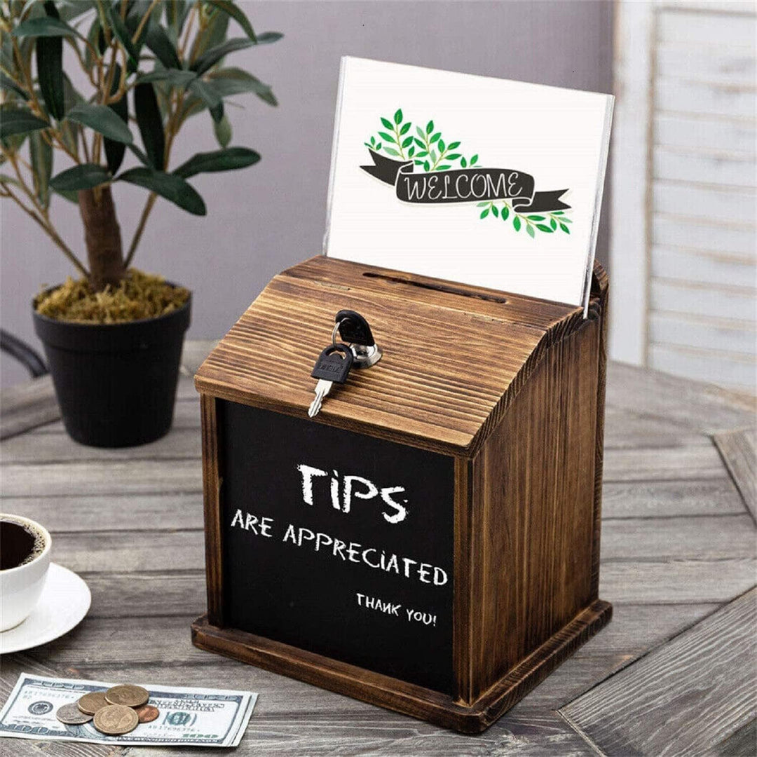 unho Vorschlagsbox Spendenbox Briefkasten zur Wandmontage, Mailbox mit Schloss, Sammelbox Schlüsselb