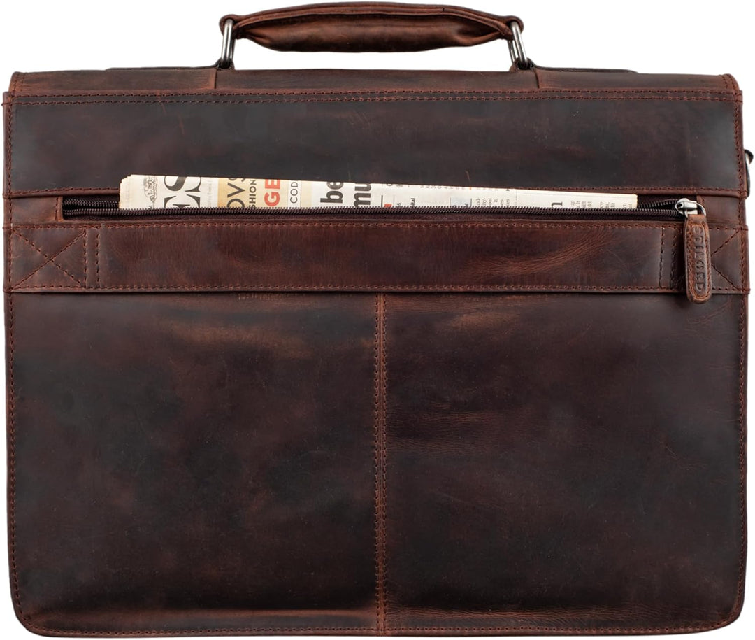 STILORD 'Havanna' Leder Businesstasche A4 Gross Klassische Aktentasche Arbeitstasche Abnehmbarer Sch
