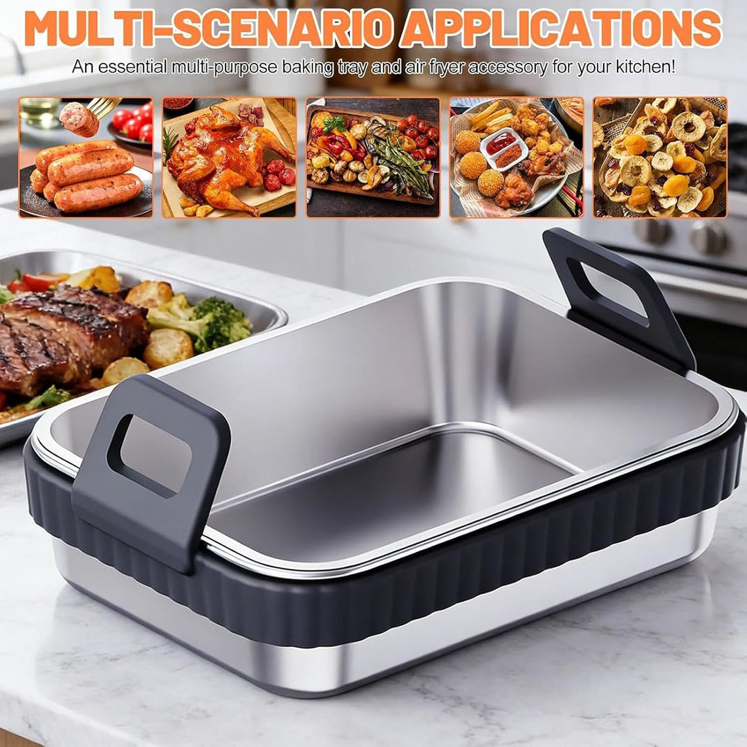 Airfryer Backform Antihaftbeschichteter, Hitzebeständiger Grillrost | Küchen-Grillrost Backbleche Fü
