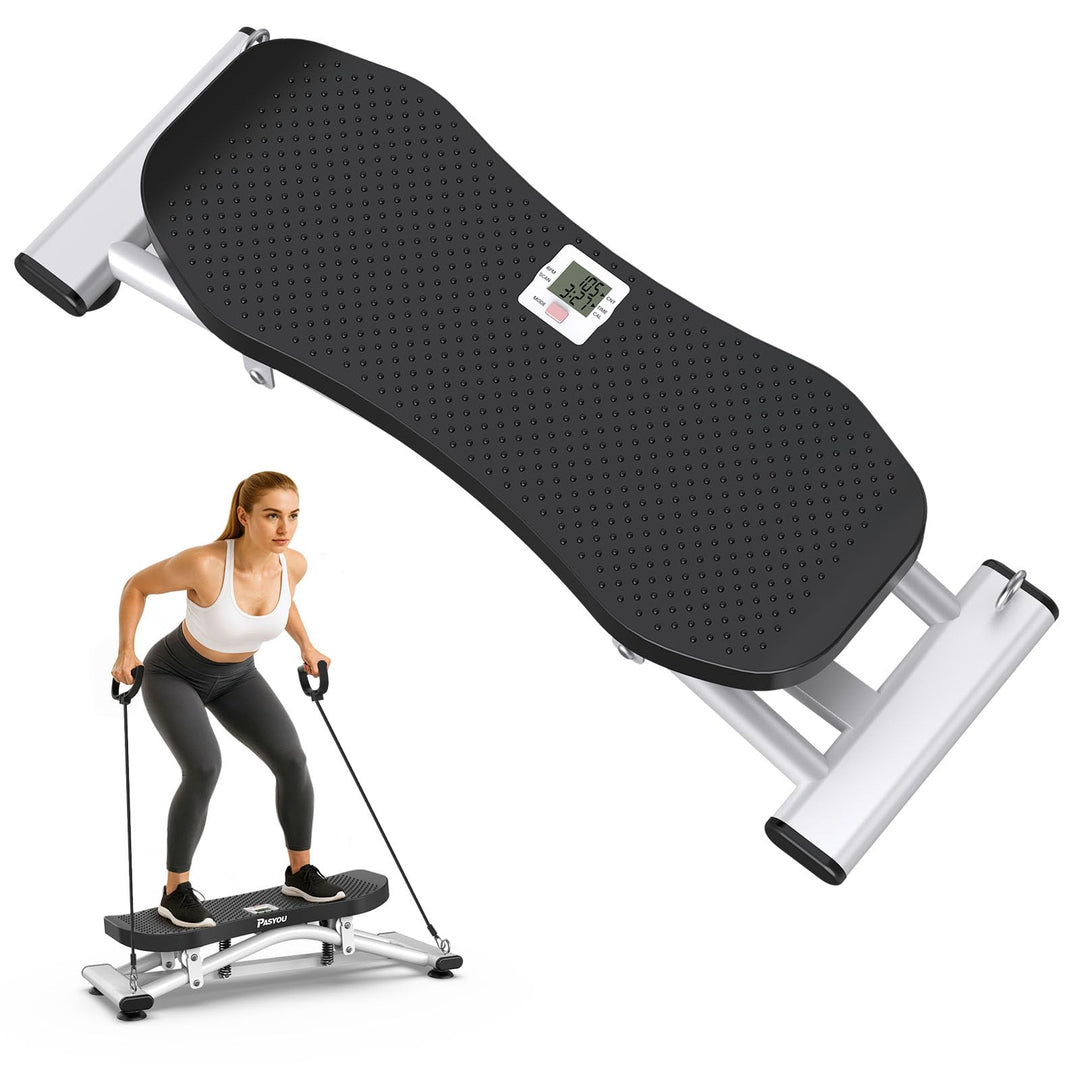 PASYOU Balance Board Ski-Simulator,Wackelbrett mit Widerstandsbändern,Balance Board Erwachsene mit L