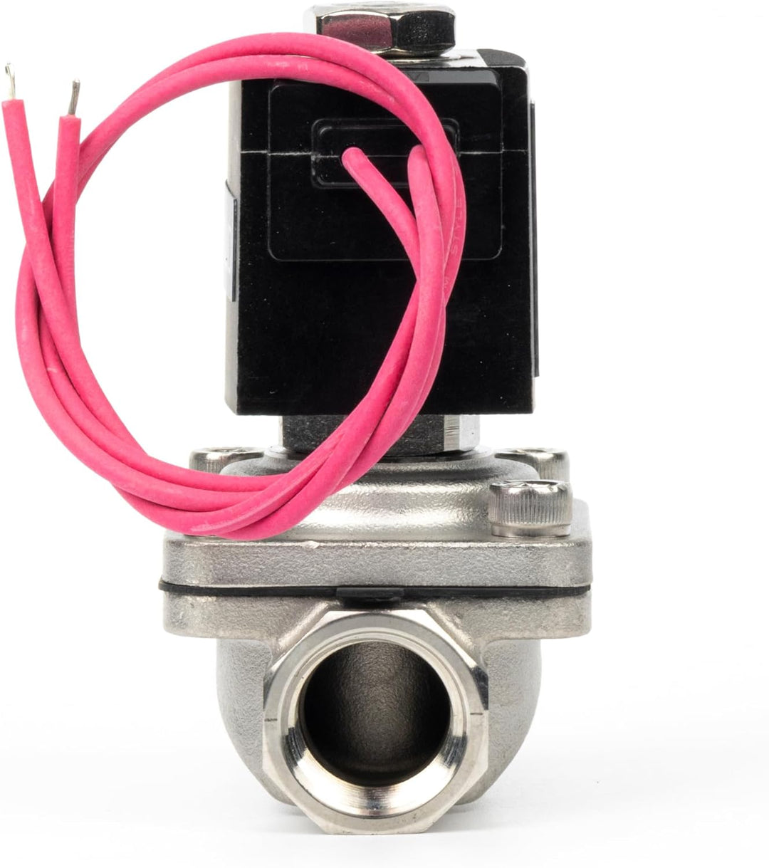 U.S. Solid 1/2" Magnetventil - Edelstahl DC 12V mit Viton-Dichtung, stromlos geschlossen, Bleidraht-